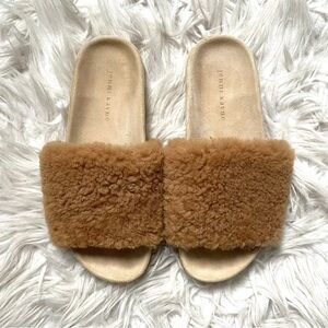 Jenni Kayne Genuine Shearling Slipper Natural Slides Women’s 9 / 39